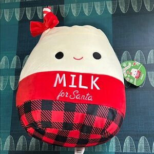 Squishmallow Alten 12” Red and Cream Holiday Plush